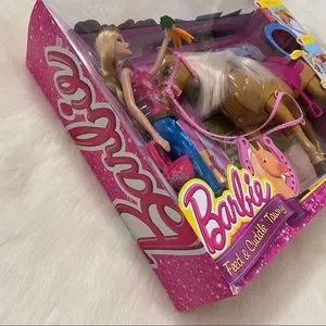 Barbie Toys Barbie Feed And Cuddle Tawny Horse And Doll